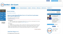 Desktop Screenshot of dotnet-shrikant.com