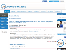 Tablet Screenshot of dotnet-shrikant.com